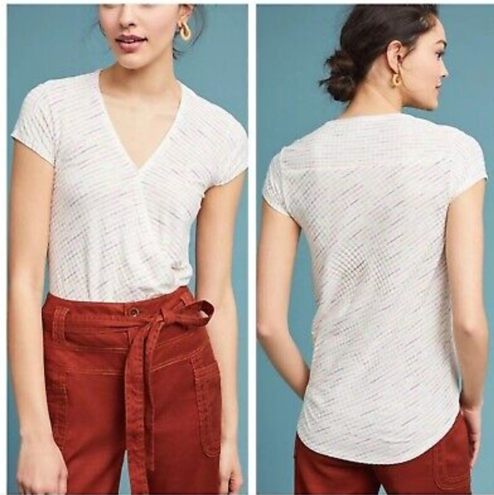 Maeve by Anthro Rainbow Leila Wrap Top Small
